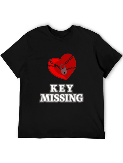Key Missing Heart Graphic T-Shirt