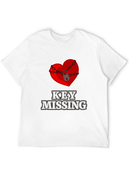 Key Missing Heart Graphic T-Shirt