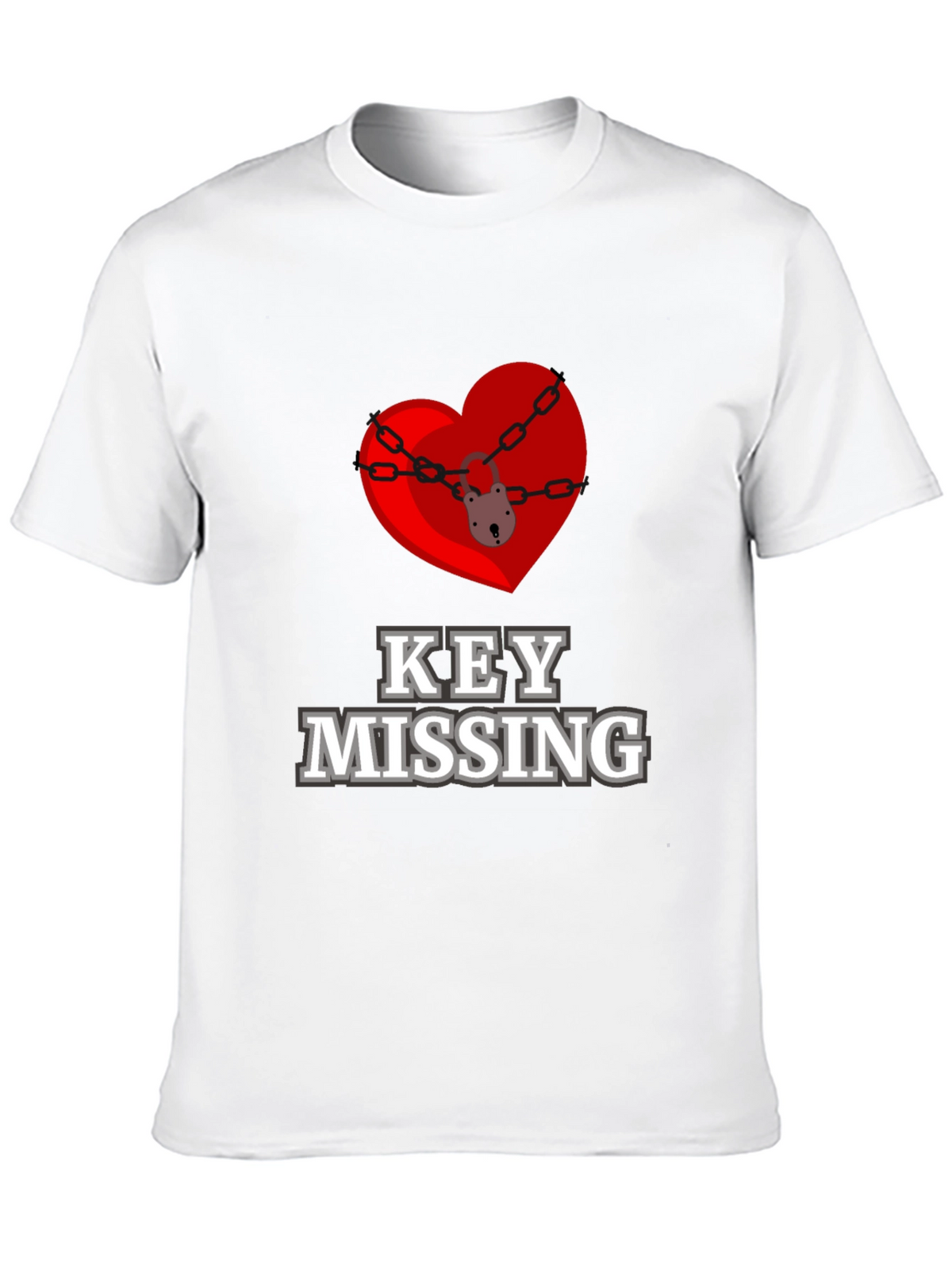 Key Missing Heart Graphic T-Shirt