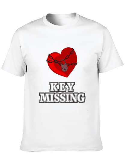 Key Missing Heart Graphic T-Shirt