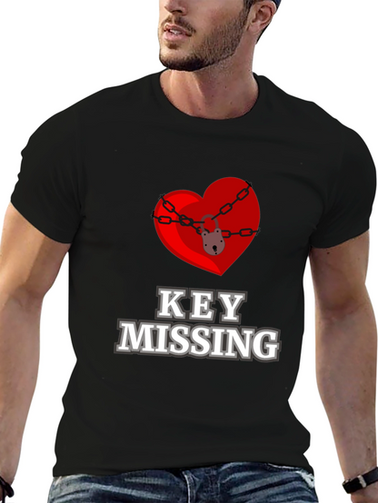 Key Missing Heart Graphic T-Shirt