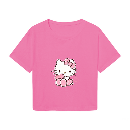 Classic Retro Mickey Mouse White Cropped T?Shirt Vintage Cartoon Crop Top
