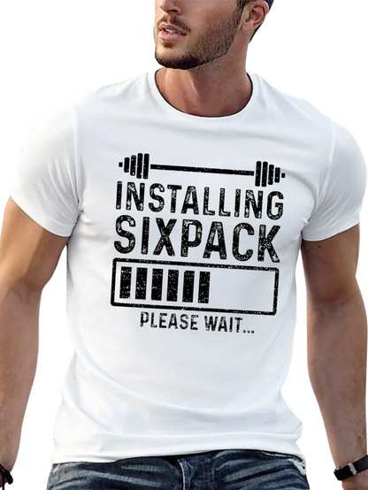 Installing Sixpack Funny Gym T-Shirt