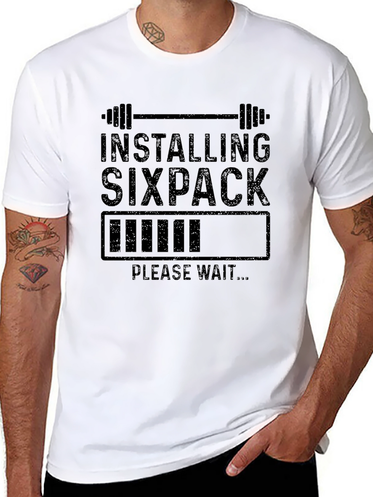 Installing Sixpack Funny Gym T-Shirt