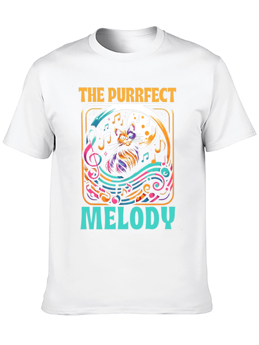 Purrfect Melody Cat Music T-Shirt