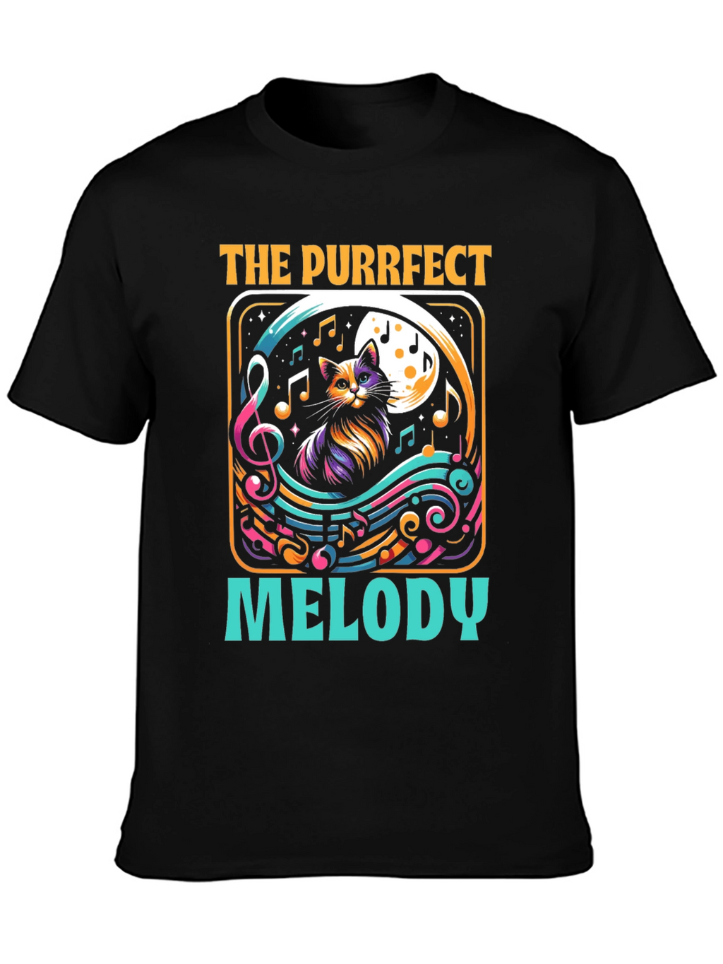 Purrfect Melody Cat Music T-Shirt