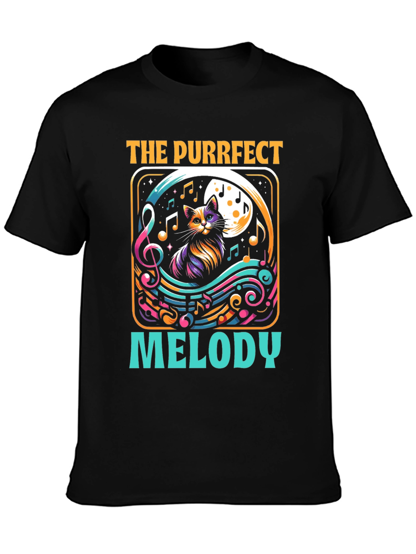 Purrfect Melody Cat Music T-Shirt