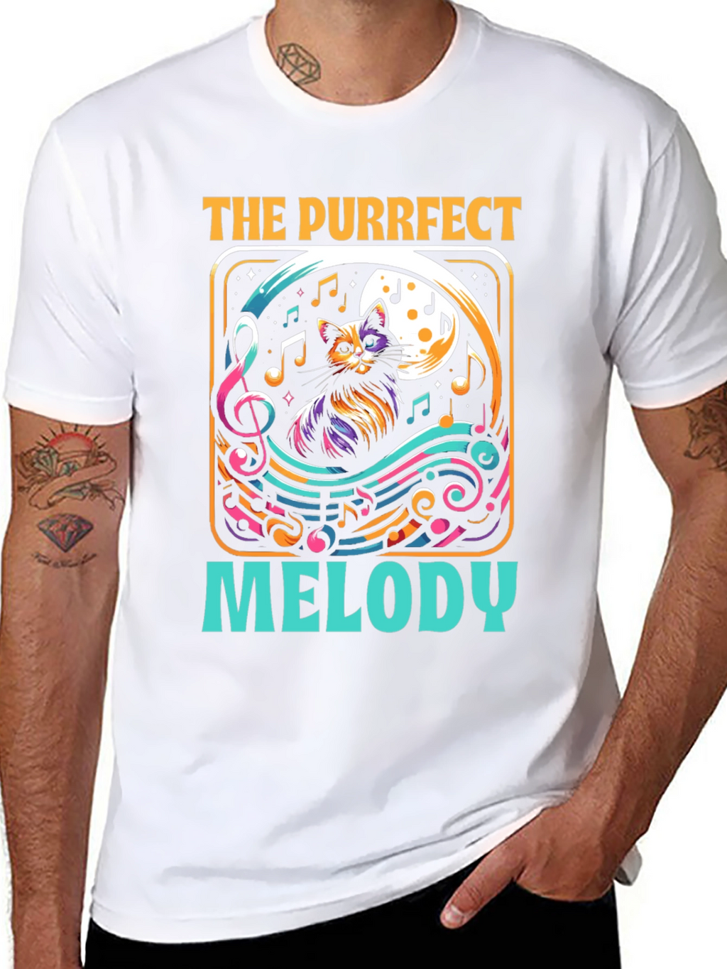 Purrfect Melody Cat Music T-Shirt