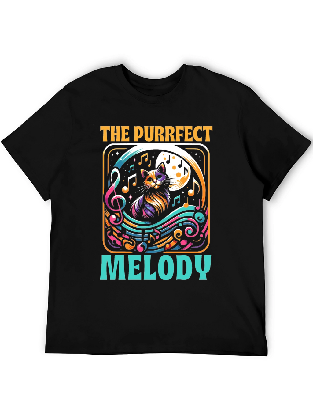 Purrfect Melody Cat Music T-Shirt