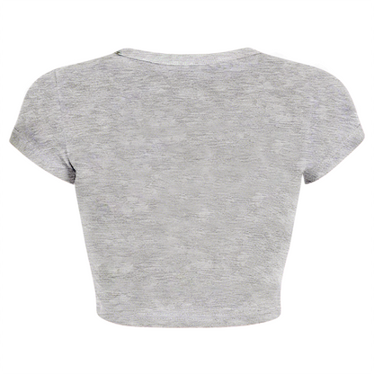 Old School Cassette Tape Retro Pink Crop Tee