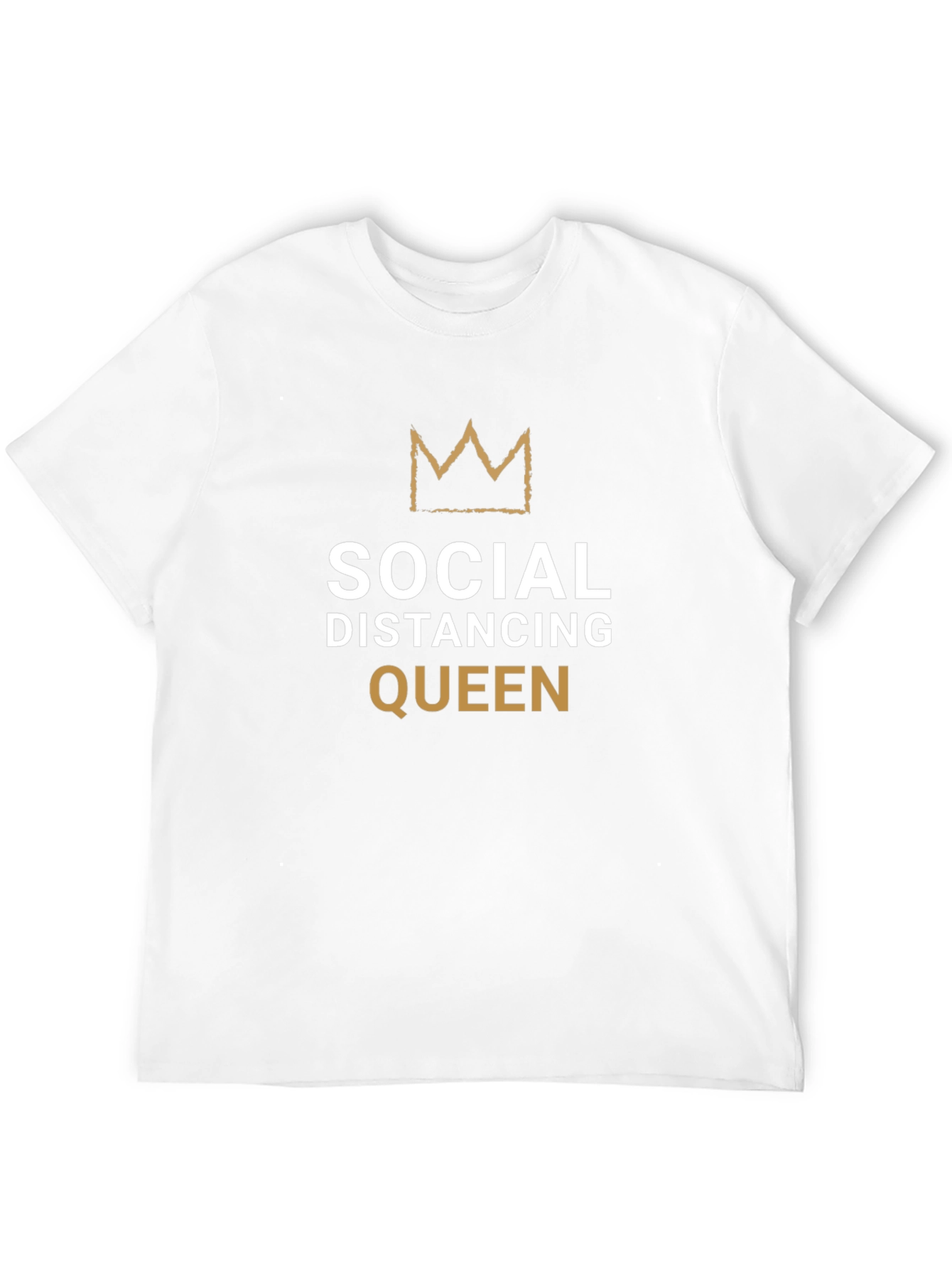 Social Distancing Queen Black T-Shirt