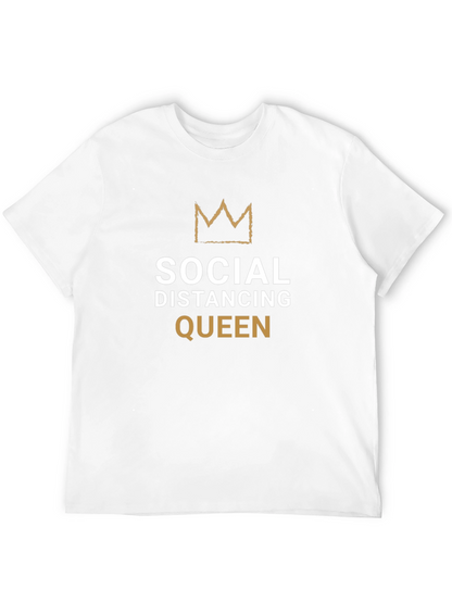 Social Distancing Queen Black T-Shirt