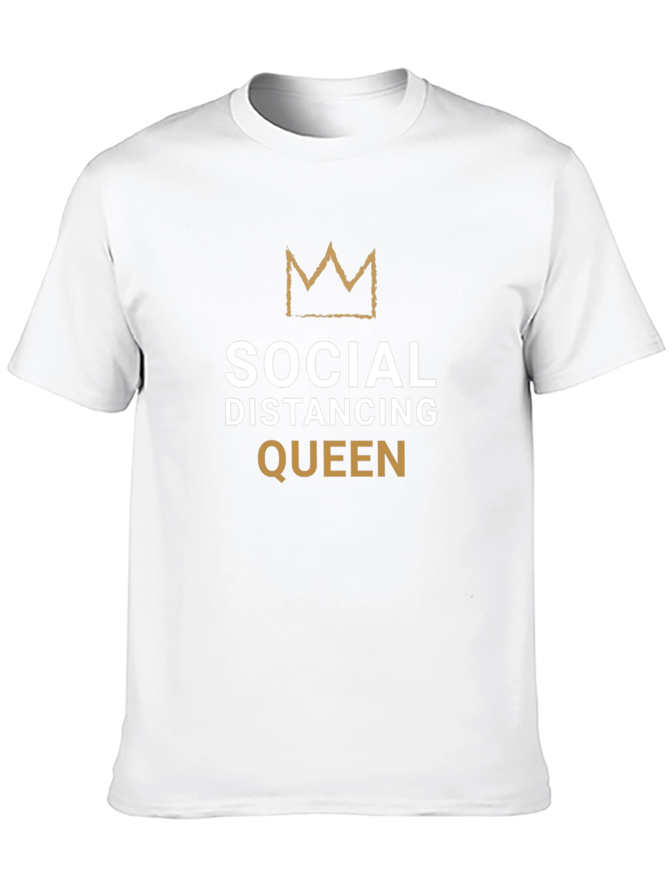 Social Distancing Queen Black T-Shirt