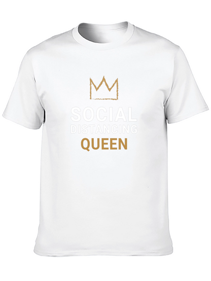 Social Distancing Queen Black T-Shirt