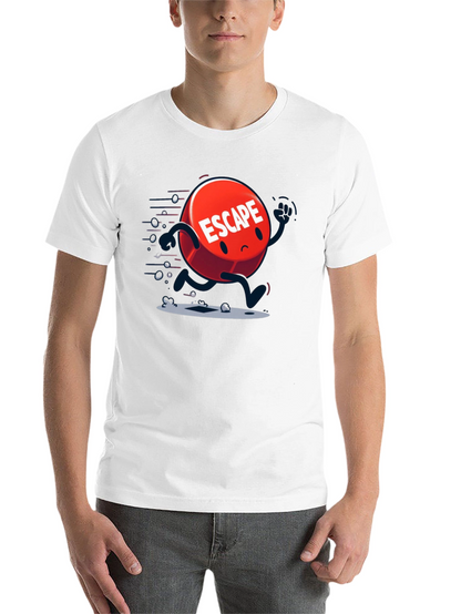 Escape Cartoon Graphic Black T-Shirt