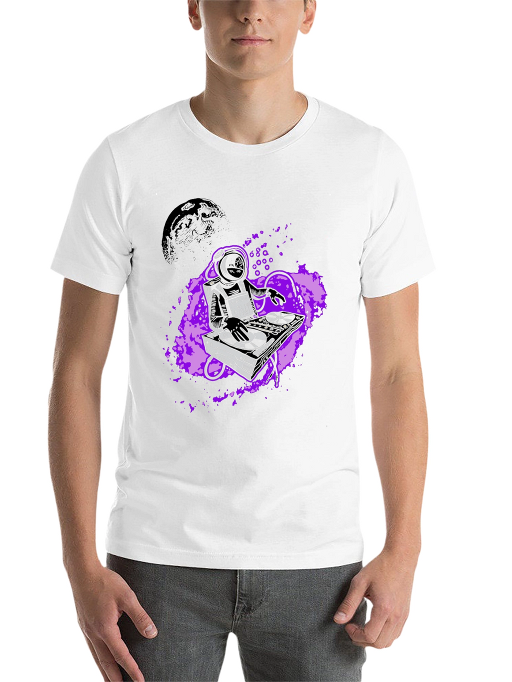 DJ Astronaut Graphic Tee - Space Beats T-Shirt
