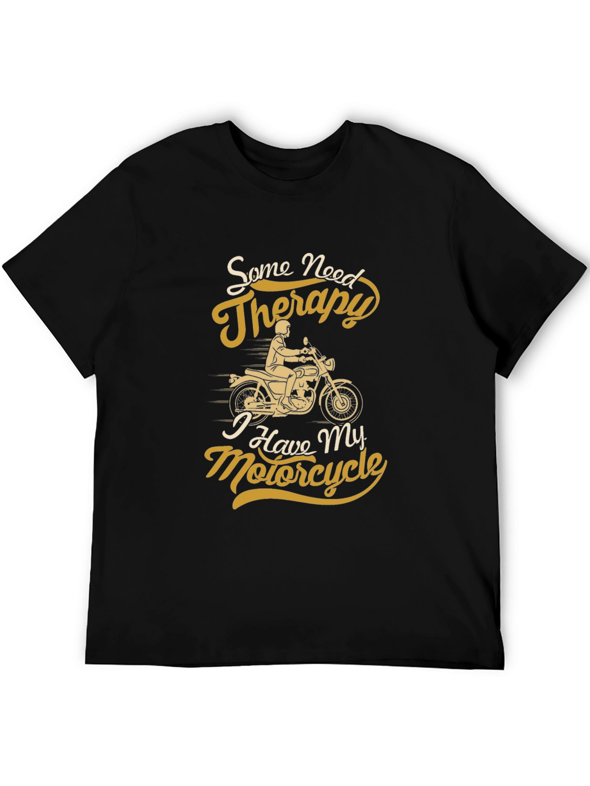 Motorcycle Therapy Graphic Tee - Black