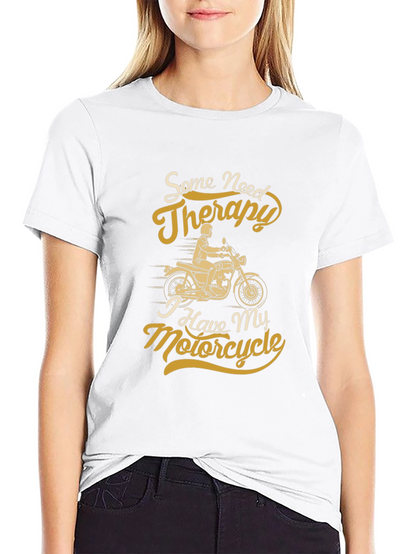 Motorcycle Therapy Graphic Tee - Black