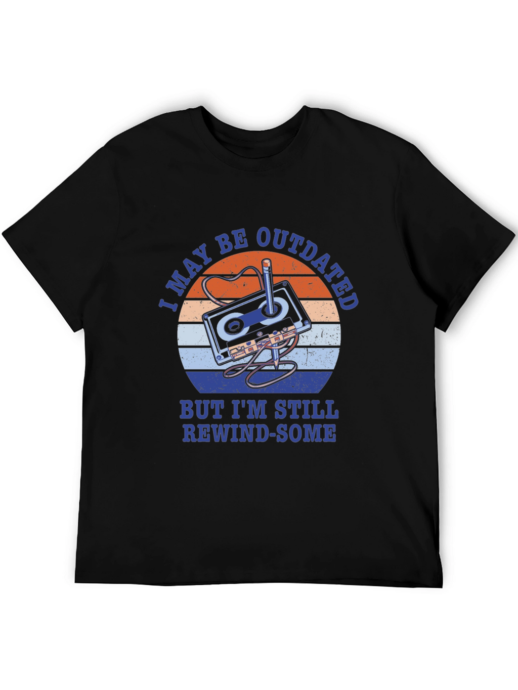 Retro Cassette Tape T-Shirt - Rewind-Some Humor Tee