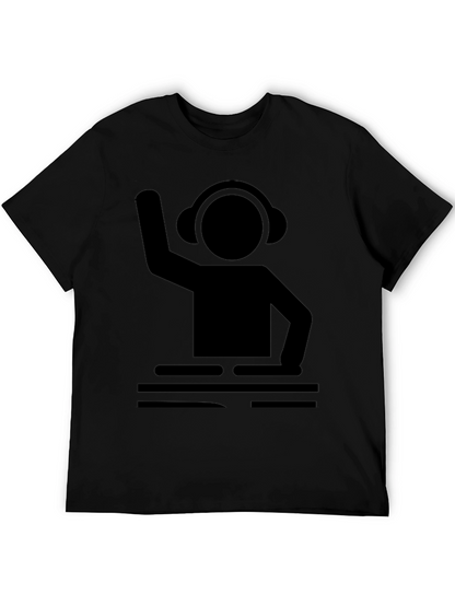 DJ Graphic Tee - Black Cotton T-Shirt