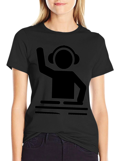 DJ Graphic Tee - Black Cotton T-Shirt