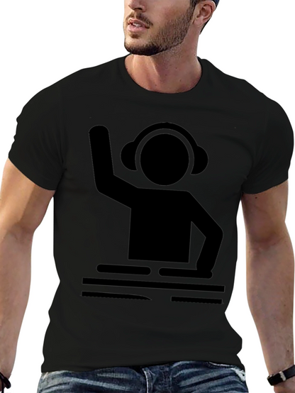 DJ Graphic Tee - Black Cotton T-Shirt