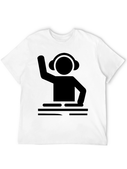 DJ Graphic Tee - Black Cotton T-Shirt