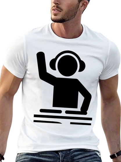 DJ Graphic Tee - Black Cotton T-Shirt