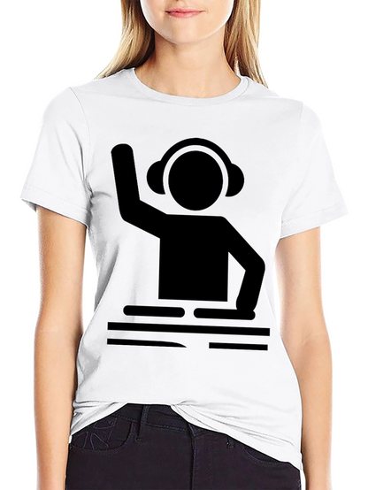 DJ Graphic Tee - Black Cotton T-Shirt