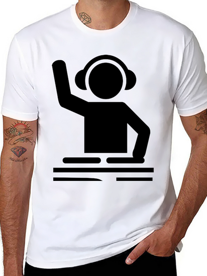 DJ Graphic Tee - Black Cotton T-Shirt