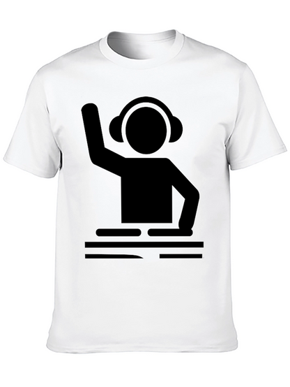 DJ Graphic Tee - Black Cotton T-Shirt
