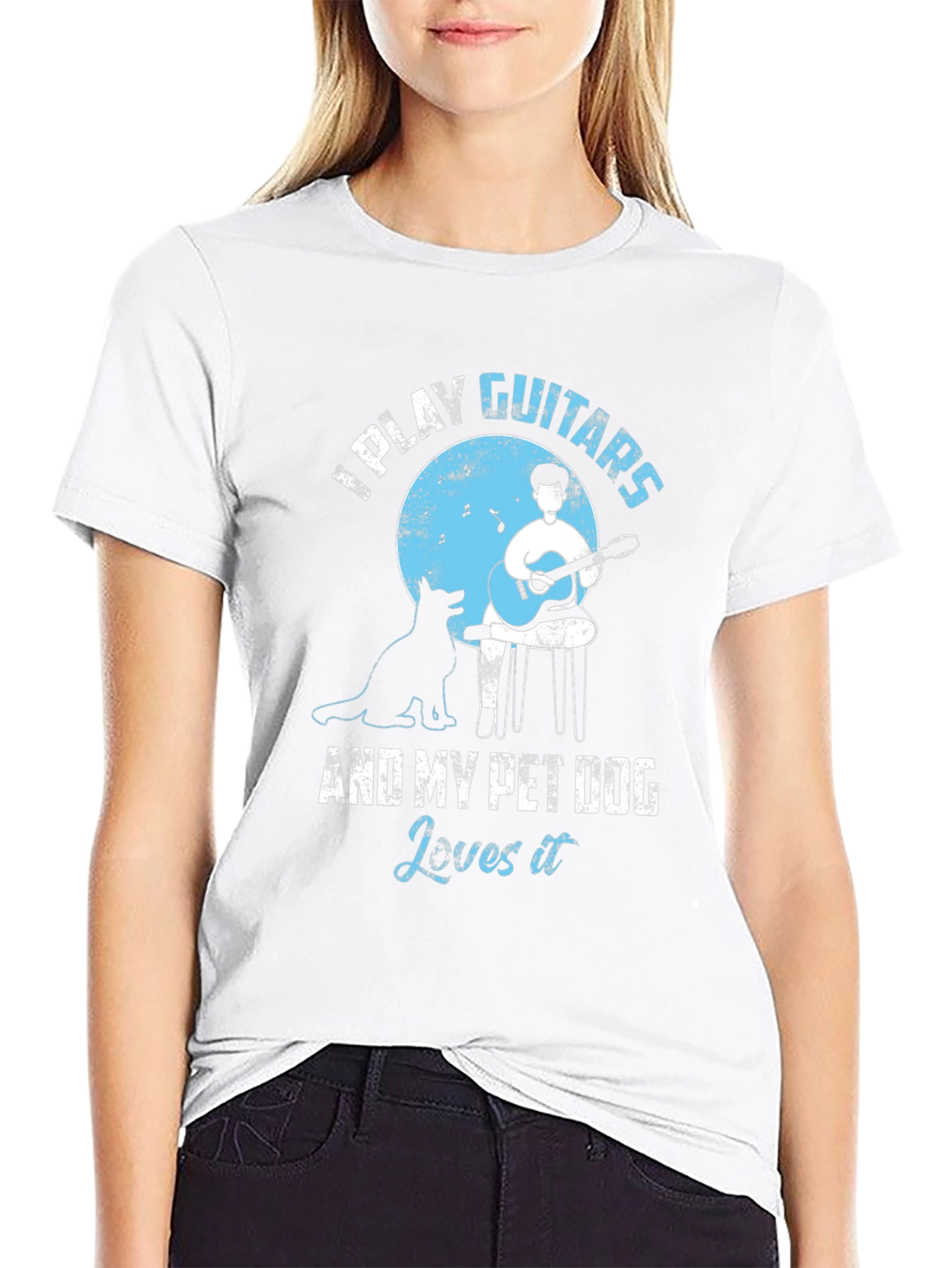 I Play Guitars & My Pet Dog T-Shirt
