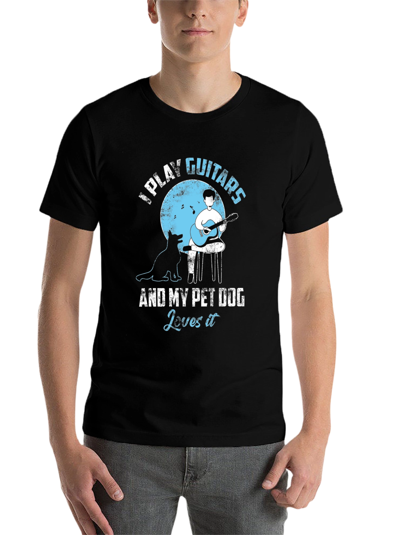 I Play Guitars & My Pet Dog T-Shirt