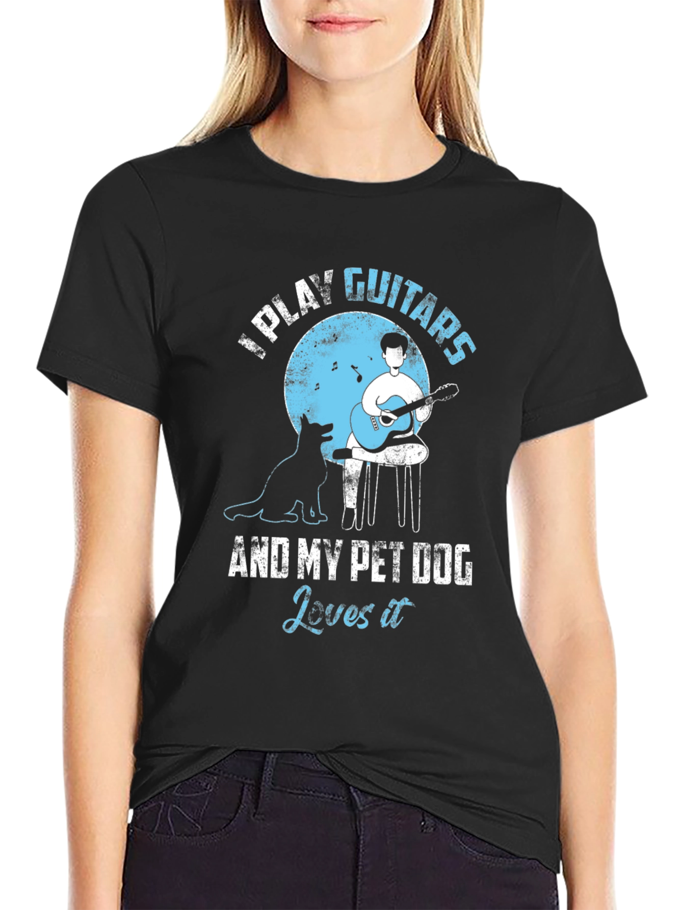 I Play Guitars & My Pet Dog T-Shirt