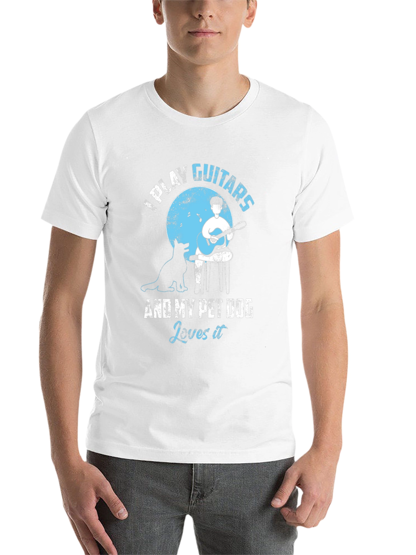 I Play Guitars & My Pet Dog T-Shirt