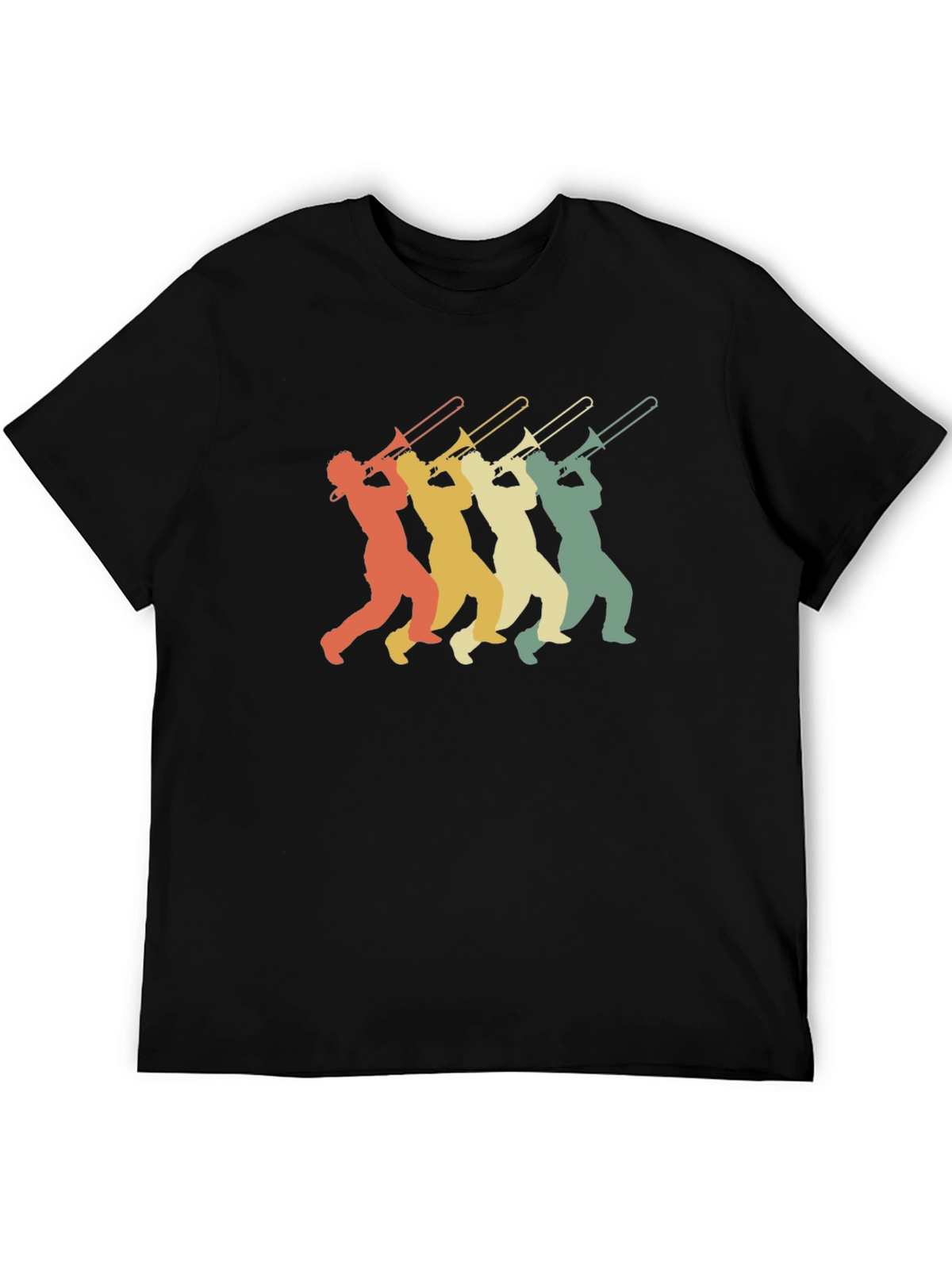 Retro Trombone Player Graphic T-Shirt