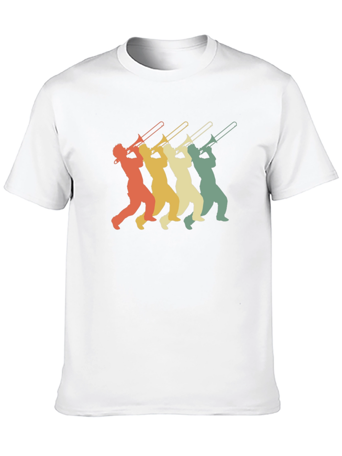 Retro Trombone Player Graphic T-Shirt