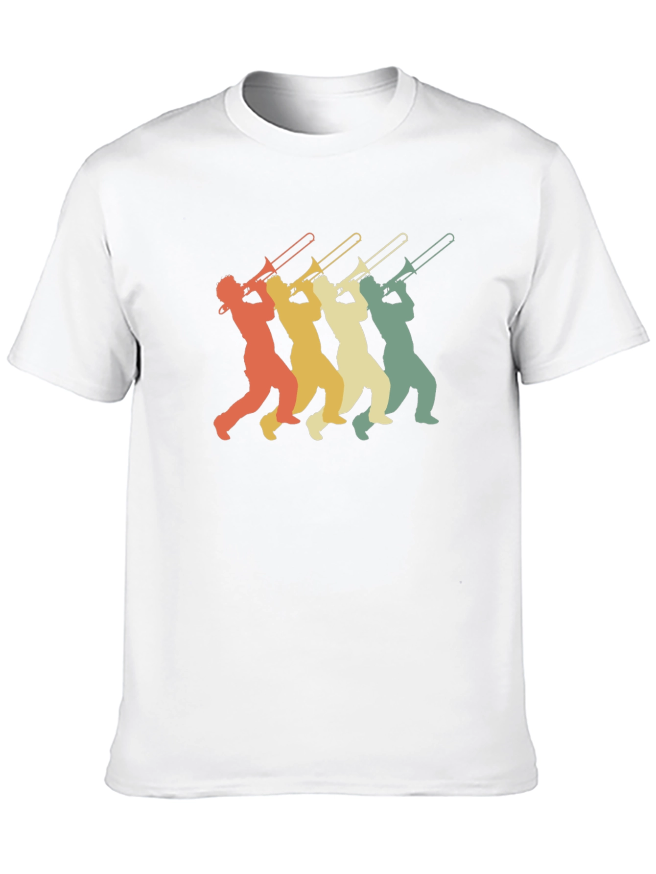 Retro Trombone Player Graphic T-Shirt