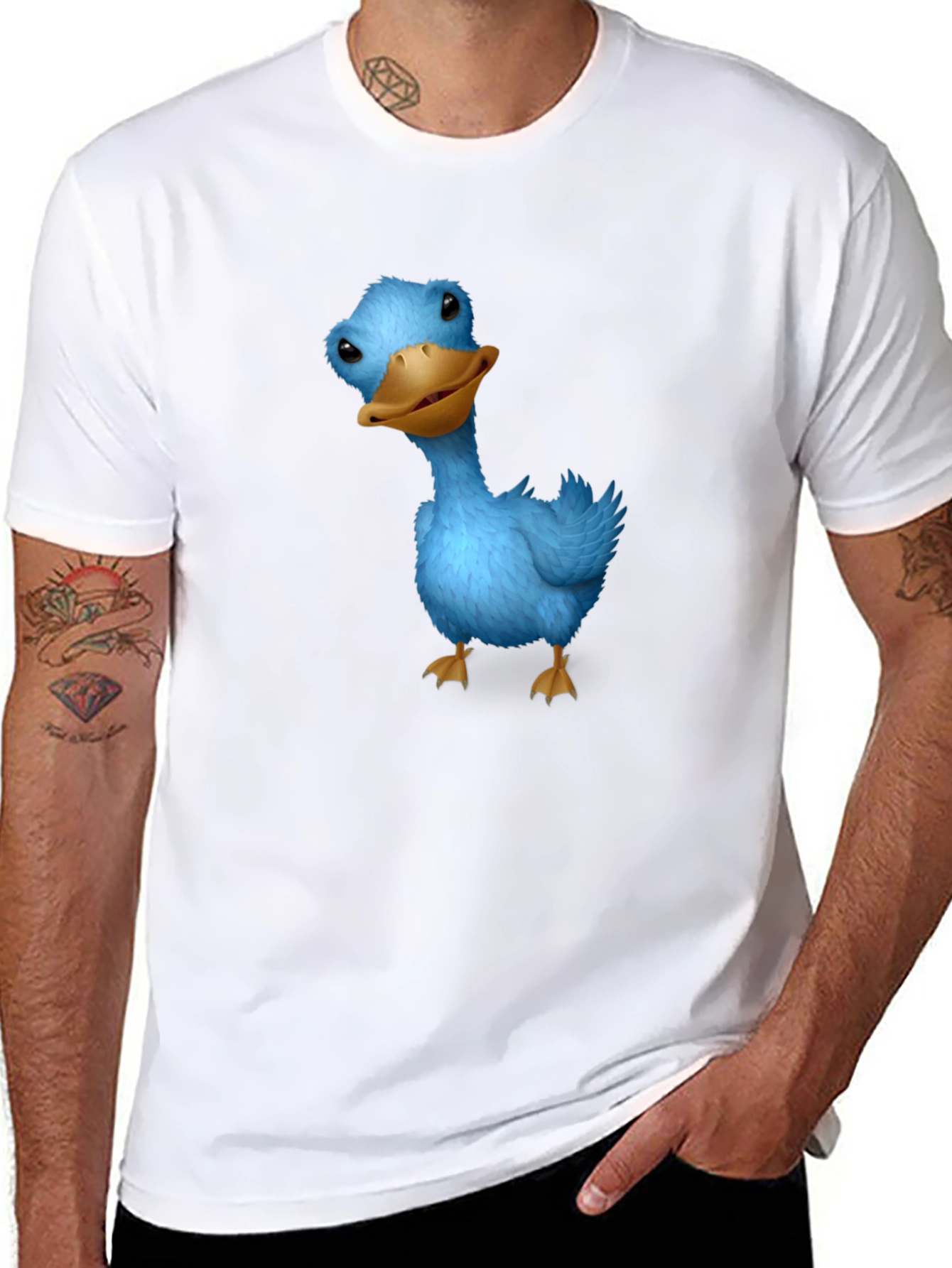Blue Duck Graphic Tee - Soft Cotton Casual T-Shirt
