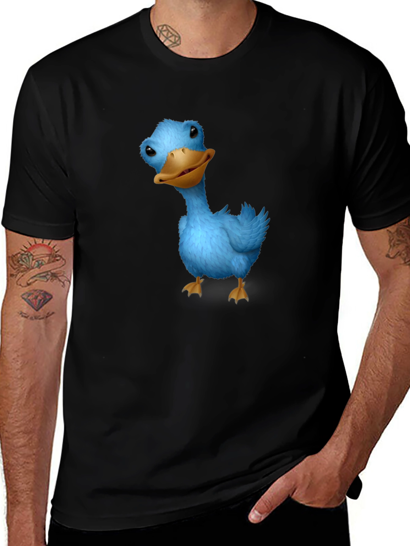 Blue Duck Graphic Tee - Soft Cotton Casual T-Shirt