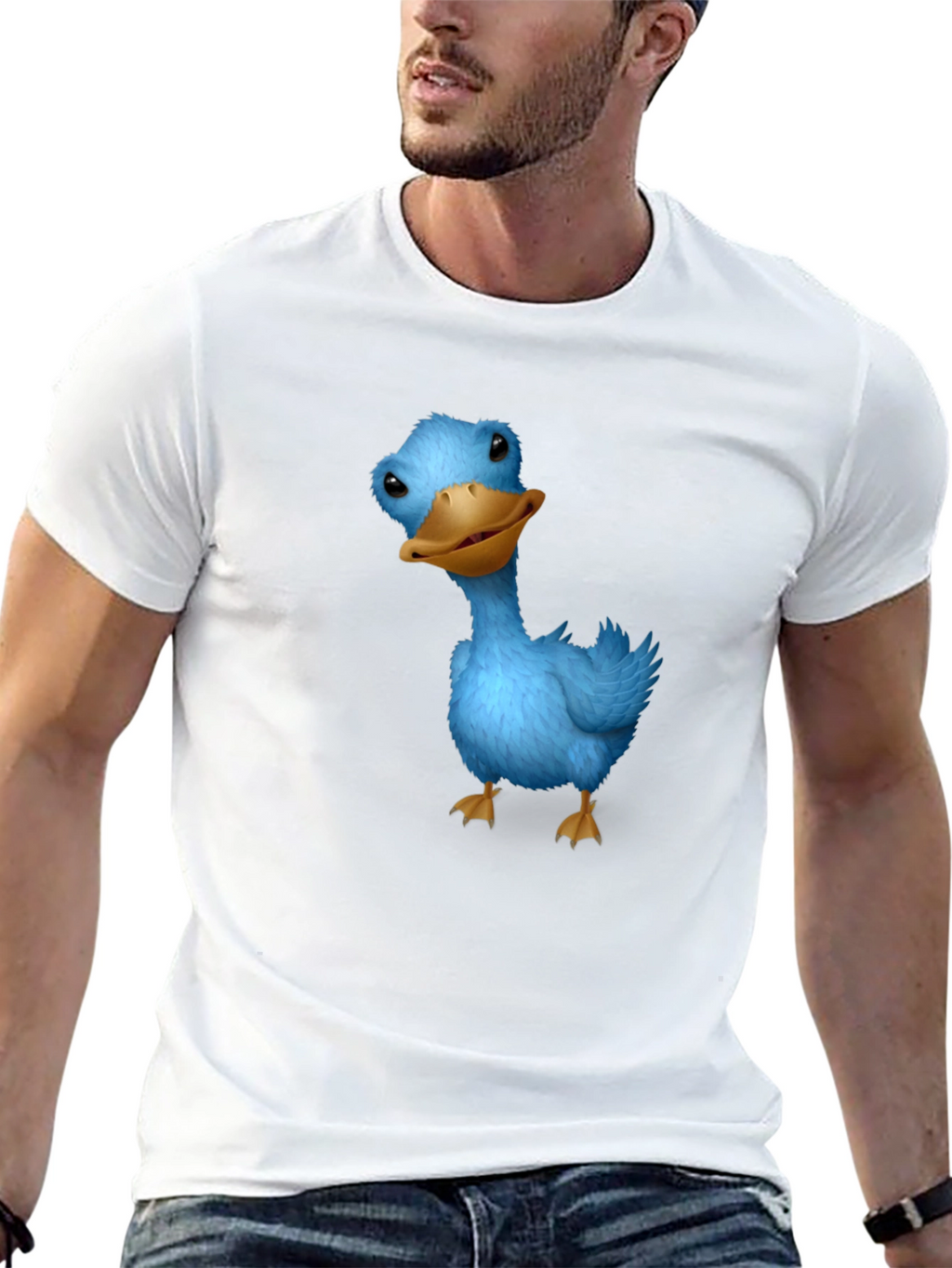 Blue Duck Graphic Tee - Soft Cotton Casual T-Shirt