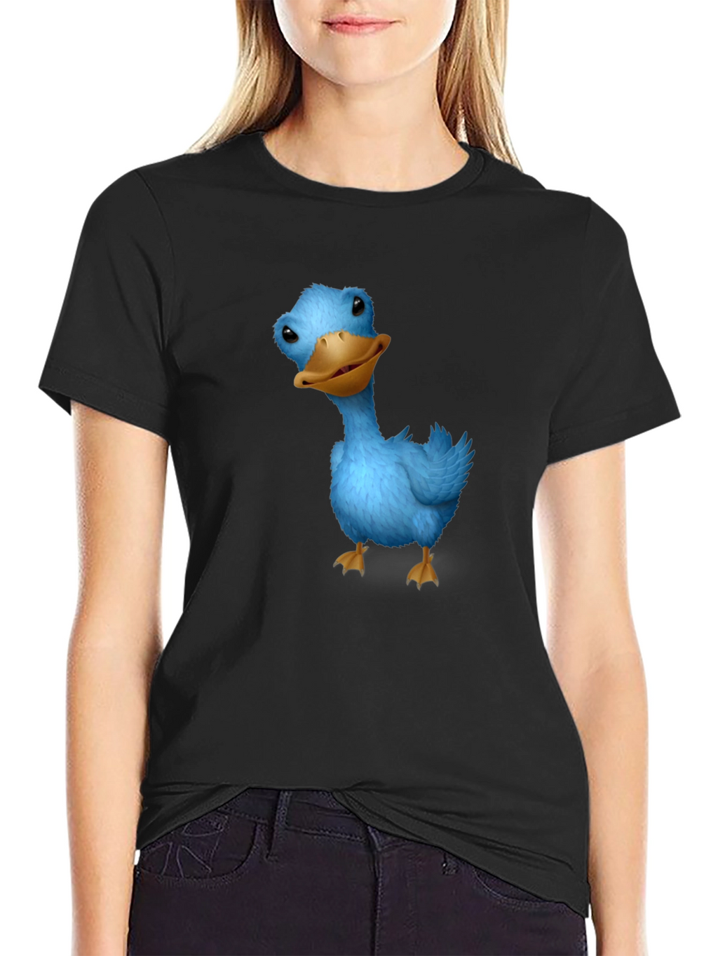 Blue Duck Graphic Tee - Soft Cotton Casual T-Shirt