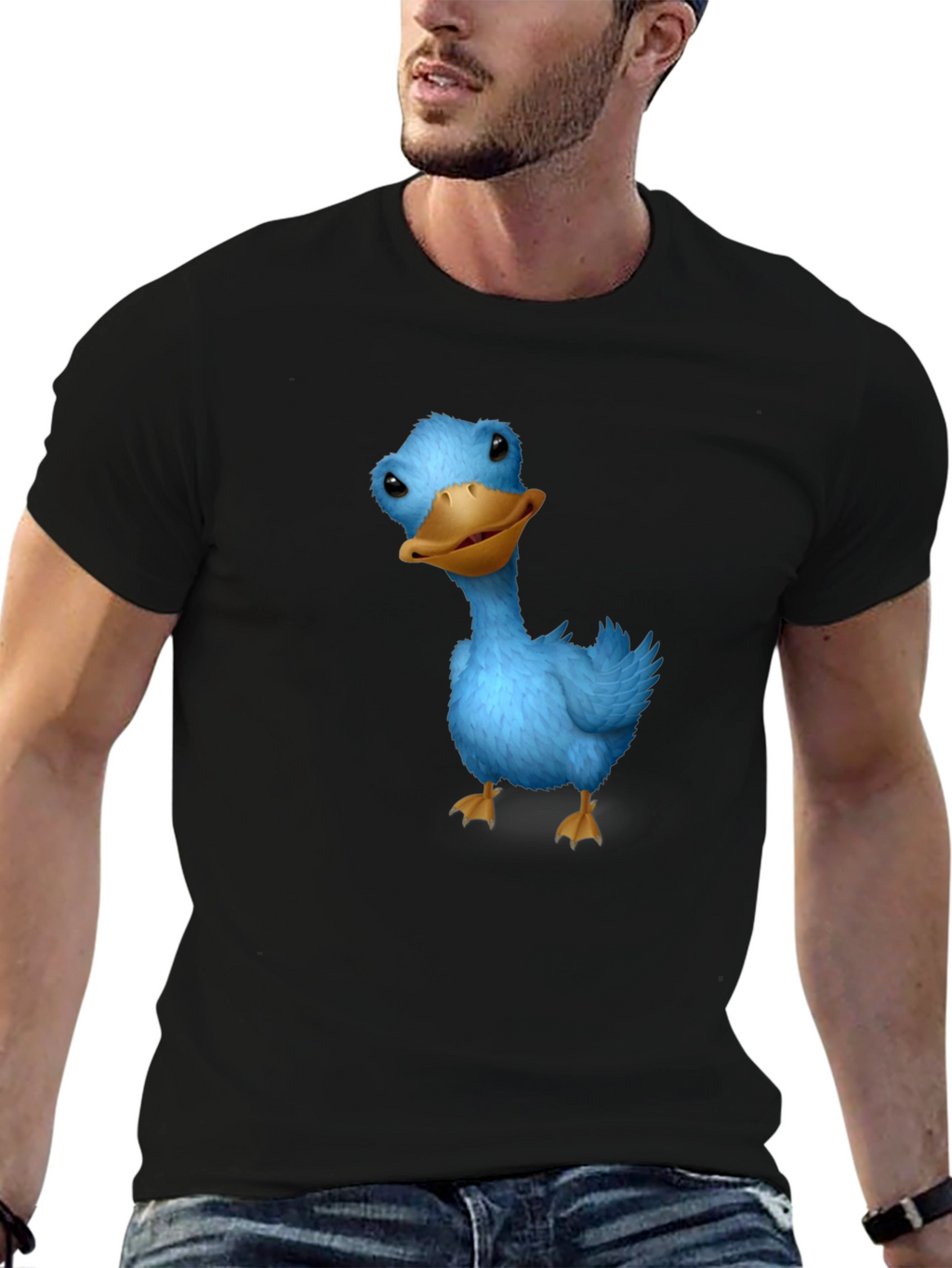 Blue Duck Graphic Tee - Soft Cotton Casual T-Shirt