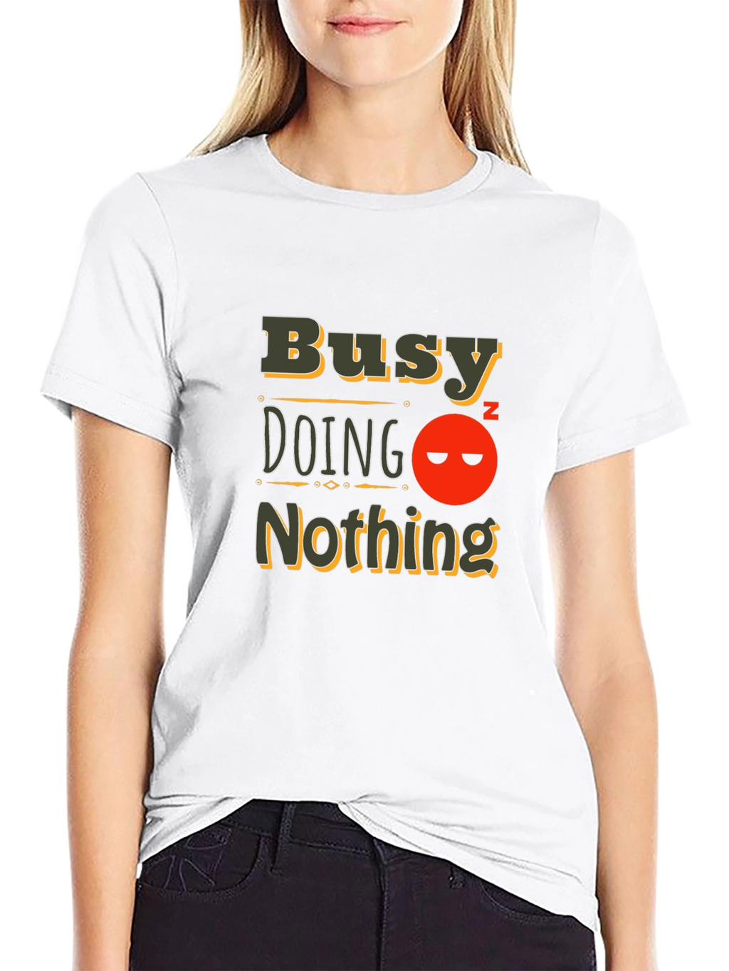 Busy Doing Nothing Black T-Shirt