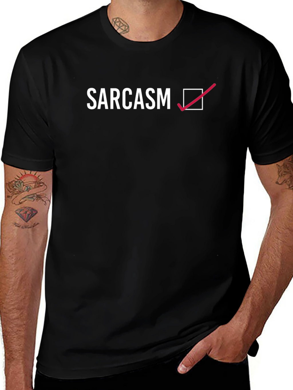 Sarcasm Checked T-Shirt - Humorous Graphic Tee