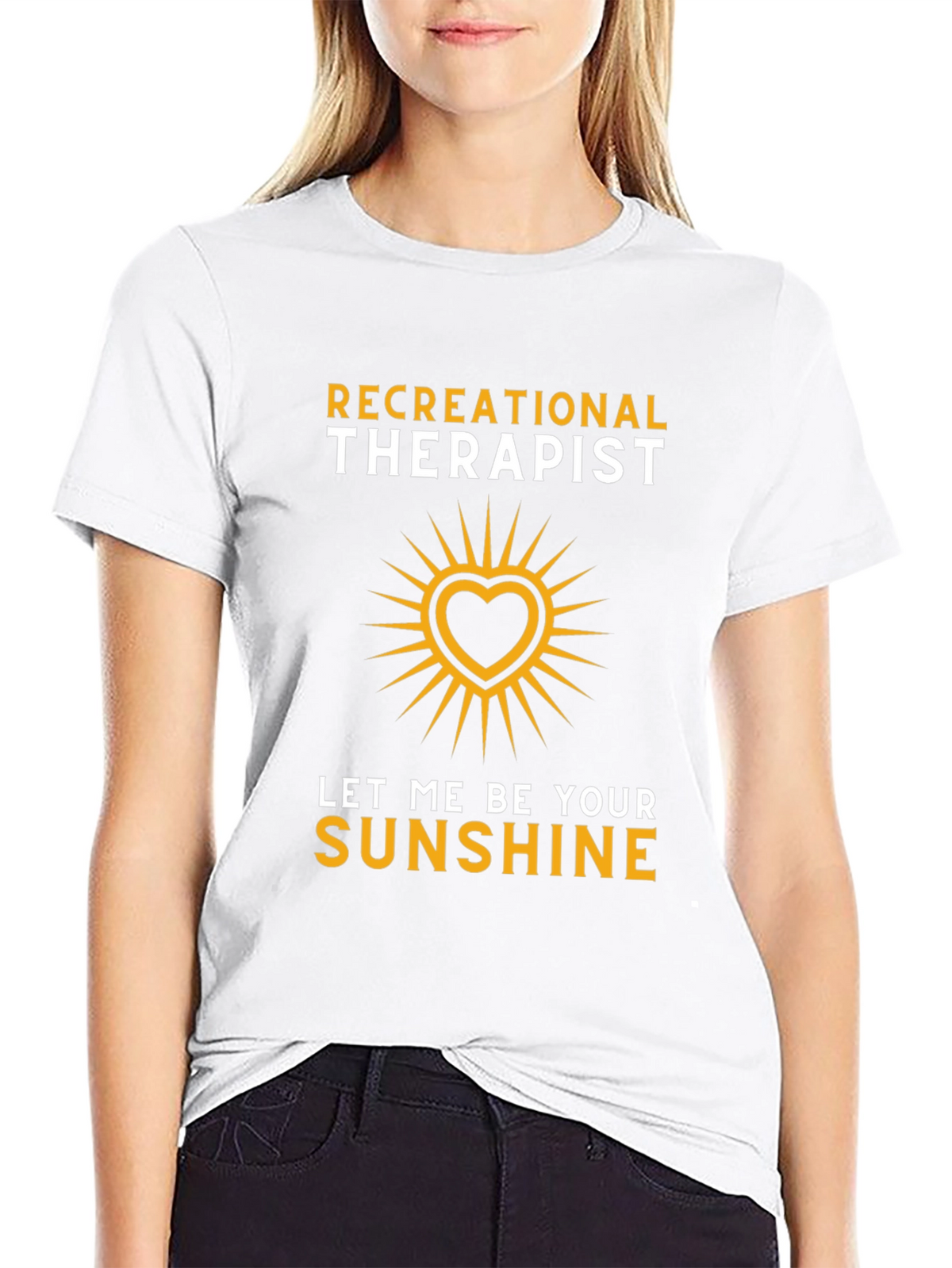 Recreational Therapist Sunshine Heart Graphic T-Shirt
