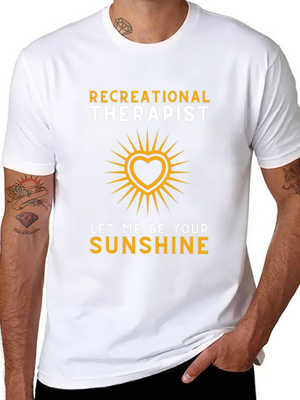 Recreational Therapist Sunshine Heart Graphic T-Shirt