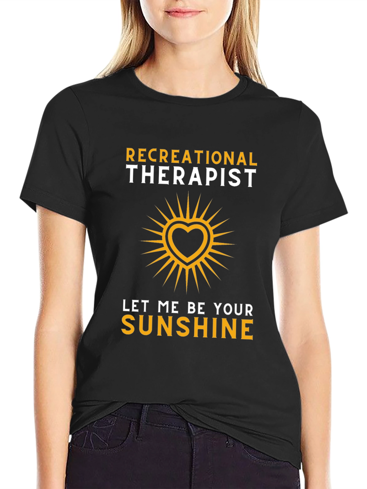 Recreational Therapist Sunshine Heart Graphic T-Shirt