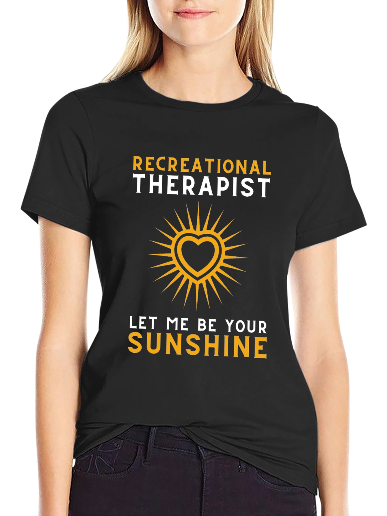Recreational Therapist Sunshine Heart Graphic T-Shirt