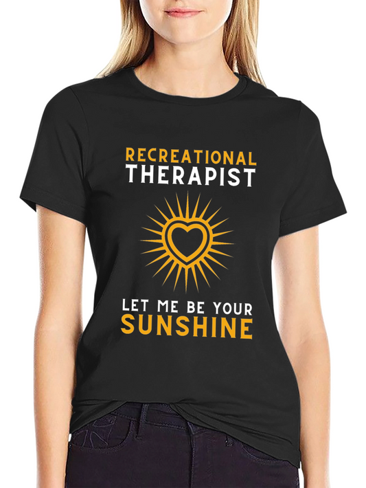 Recreational Therapist Sunshine Heart Graphic T-Shirt